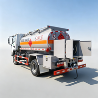 Camión Cisterna de Combustible Diésel Móvil de 6CBM con Dispensador de Combustible Digital, Camión de Reabastecimiento para Obras de Construcción