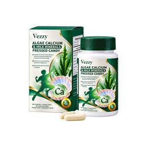 Algen-Kalzium & Milchmineralien Pressbonbons 60 Tabletten Duale Kalziumquelle für Teenager-Knochenernährung Nahrungsergänzungsmittel OEM ODM - Product Image 1