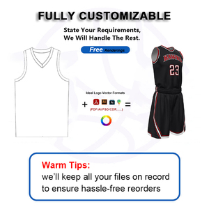 Ensemble d'uniformes <span class=keywords><strong>de</strong></span> basketball pour hommes, <span class=keywords><strong>noir</strong></span>, respirant, imprimé, 100% polyester, séchage rapide, col en V, kit <span class=keywords><strong>de</strong></span> basketball professionnel personnalisé, résistant aux déchirures - Product Image 2
