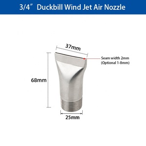 3/4ダックビルカーテン型ウォータージェットノズルステンレス鋼304エアブロージェットノズル - Product Image 2