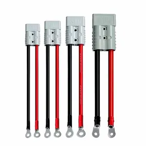 O cabo de carregamento personalizado da empilhadeira elétrica com bateria do anel-O conecta a linha única cabeça rápida do conector 50a 600v do conector