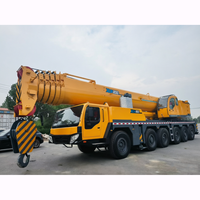 Grue mobile tout-terrain d'occasion de 200 tonnes, flèche télescopique à 7 sections de 75 m, moment de charge de 600 t*m pour le levage de charges lourdes en infrastructure
