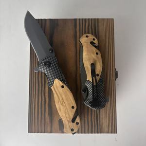 Coltello Tascabile Multifunzionale Pieghevole in Legno e Acciaio Inossidabile, Spedizione Gratuita negli USA, Regalo <span class=keywords><strong>per</strong></span> la Festa del Papà, Regalo <span class=keywords><strong>per</strong></span> lo Sposo - Product Image 6