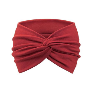 Bandeau de sport bohème décontracté à imprimé, large bandeau élastique uni à nœud croisé, bandeaux pour cheveux pour femmes, 18 cm - Product Image 2