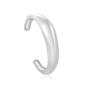 C Shaped <b>Bangle</b> 18K Gold Stainless Steel Plain Open <b>Bracelet</b> For Women Gift Jewelry - Product Image 5