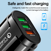 Vente en gros Chargeur mural universel 3.0 USB 5V2A 3USB chargeurs rapides de voyage Prise EU / US pour iphone pour huawei