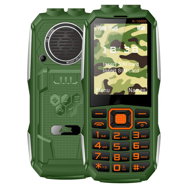 K10000 2.8inch Dual SIM  Feature Phone MTK6261d Dual Sim F36 36mm Large Speaker Battery 2G GSM Big Button Phone