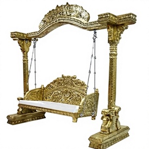 Traditional Wooden Palna For Hindu Baby Namkaran Vidhi Traditional Gujarati Wooden Swing Cradle Sankheda Wooden Baby Cradle UK - Product Image 2