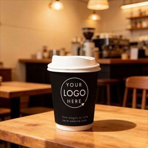 Gobelets jetables en papier kraft écologique blanc, noir, argenté, à paroi simple/double, avec couvercles, personnalisables avec logo, 8oz, 10oz, 12oz, 16oz - Product Image 3