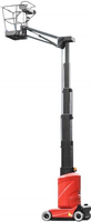 Plateforme de travail aérienne mobile en aluminium à double mât, 6M-16M, avec pompe diesel manuelle, haute efficacité et nacelle élévatrice