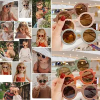 Occhiali da sole retrò rotondi Unisex Vintage occhiali da sole per bambini Anti-Uv 400 occhiali da sole per bambini vendita all'ingrosso per neonati