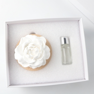 Ambientador de yeso aromático a base de madera surtido, difusor de aceite esencial de fragancia para el hogar de cerámica perfumada con flor de Jazmín de porcelana - Product Image 1