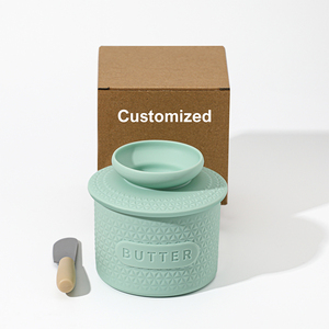 Mantequillera Francesa Ecológica y Personalizable con Tapa, Recipiente para Mantequilla de Cerámica y Silicona Resistente para Uso en la Cocina del Hogar, Diseño Europeo - Product Image 2