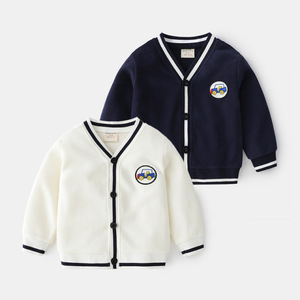 Boys Clothing Flat Knitting Warm Sweater Coat of Many Colors With Cute Cartoon Dog Patterns - Product Image 2