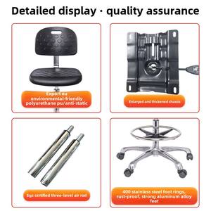 كرسي مكتب بتصميم حديث قابل للتعديل ومضاد للساكنة ، مساند للذراعين معدنية لصالون تجميل الأسنان ، لوح خشبي - Product Image 5