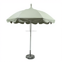Parasol de plage commercial imprimé personnalisé, design bohème, pour patio extérieur, avec franges, style Bali Algida Ricard et bord festonné