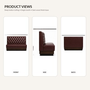 Banquette de restaurant en cuir PU capitonnée, canapé rembourré pour hôtel, hôpital, café, restaurant, USA - Product Image 4