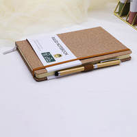 Carnet ligné A5 avec couverture en tissu, journal à couverture rigide avec bande élastique, planificateur d'écriture professionnel