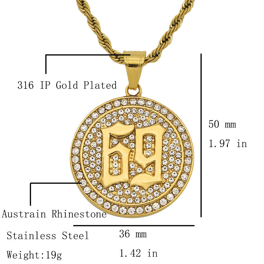 Gold Single Pendant Without Chain
