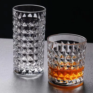 Wholesale 11oz Striped Braided Embossed Whiskey <strong>Glasses</strong> Cup Bar Old <strong>Fashioned</strong> <strong>Glass</strong> Rocks Tumbler for Bar Wine <strong>Glass</strong> - Product Image 3
