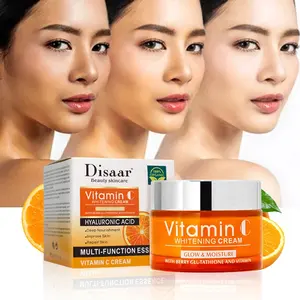 Disaar-crema hidratante orgánica brillante, crema facial blanqueadora, antienvejecimiento, vitamina C