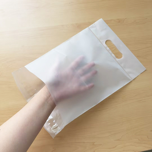 Factory Wholesale Recyclable Custom Logo Frosted Garment Bags T-shirt Women Men Clothing Packaging Sealing Bags with Handle - Product Image 3