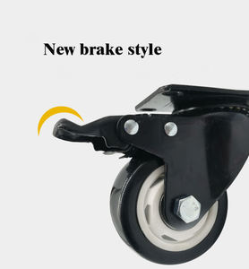 Möbel bein <span class=keywords><strong>Small</strong></span> Heavy Duty 1,5 2 2,5 Zoll Lenk rollen Schwarz PU Lenkrad - Product Image 3