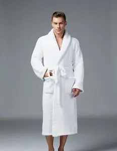 Home Robes Women Elegant Prestige White Hotel Cozy Warm Spa Robe Plus Size Soft Warm Microfiber Chenille Lady Dressing Gown