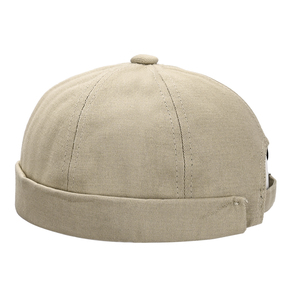 Casquettes de baseball personnalisées en coton à 6 panneaux sans visière, casquettes dôme, casquettes melon, casquettes sans bord, casquettes Docker, bonnets, casquettes rondes Docker, casquettes de marin - Product Image 4