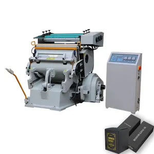 Máquina manual de vinco e vinco de folha quente para papelão ondulado, máquina de estampagem e corte manual para papelão