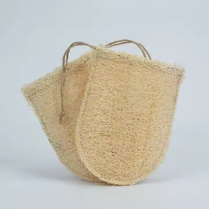 Handmade Natural Loofah Modern Soap Bag Thickened Oval Shape Exfoliating <b>Scrub</b> Foam Mesh 11x16cm for Facial Cleansing - Product Image 2