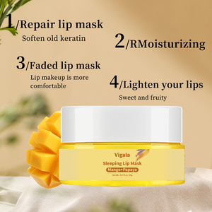 <span class=keywords><strong>Masque</strong></span> de nuit pour les lèvres nourrissant biologique longue durée à la papaye et à la mangue pour les lèvres gercées et sèches - Product Image 4