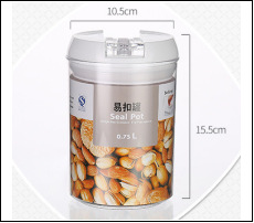 Dễ Dàng Đóng Nhựa Lưu Trữ Nhà Bếp Jar Với Dày Nắp Cho Thực Phẩm Bảo Quản Hạt Mì Lưu Trữ Tổ Chức - Product Image 6