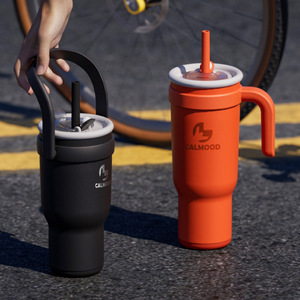 Stainless Steel Tumbler Double Wall Insulated With Handle Large Capacity For Travel Outdoor Use - Product Image 2