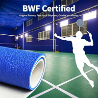 Revêtement de sol en vinyle pour terrain de badminton professionnel HANLI Crystal Sand, excellente élasticité et durabilité, revêtement de sol en rouleau pour stade intérieur