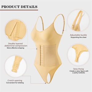 Body gainant <span class=keywords><strong>string</strong></span> taille haute amincissant avec grille, sans couture, pour sculpter la taille et réduire la graisse du bas du ventre pour <span class=keywords><strong>femme</strong></span> - Product Image 5