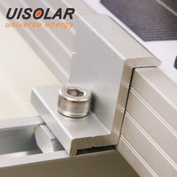 Pinces solaires de haute qualité, supports de fixation de pince moyenne en Aluminium personnalisés, support de montage de panneau solaire