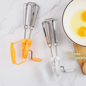 Batteur à oeufs à manivelle en acier inoxydable <span class=keywords><strong>de</strong></span> 10 pouces <span class=keywords><strong>Fouet</strong></span> à oeufs semi-automatique rapide pour la cuisson Outil ménager - Product Image 5