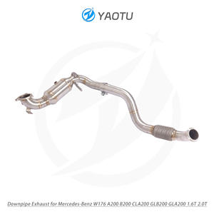 Mercedes Benz W176 A200 B200 CLA200 GLB200 GLA200 1.6T <span class=keywords><strong>2</strong></span>.0T için Uygun Üç Yollu Katalitik Çizgili YT Serbest Akışlı İniş Borusu - Product Image 2