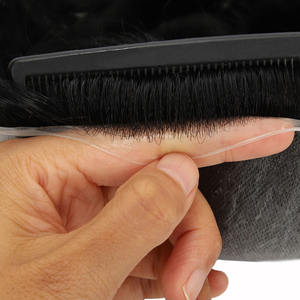 Sistema di Sostituzione Capelli TOPUNIQUE CNG 0.03-0.04mm 6 Pollici Super Sottile Remy Naturale Indiano Ondulato 90% Base in PU per <span class=keywords><strong>Uomo</strong></span> Destrorso - Product Image 6