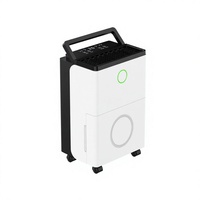 Déshumidificateur intelligent 6L à commande tactile, portable, pour la maison, avec roues et poignée de transport, couverture de 18 m²