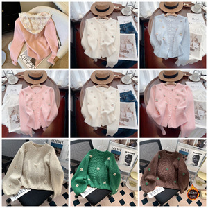 Châu Âu Và Mỹ Cộng Với Loose Mix Của Phụ Nữ Giản Dị Lỏng Đan Áo Len Hàng Đầu Với Hoa Mô Hình Và Hoa Trang Trí Thoáng Khí - Product Image 3