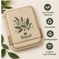 Boîte d'emballage personnalisée en pâte à papier avec manchon logo, boîte cadeau biodégradable en pâte moulée pour savon, bijoux, cosmétiques, DIY, écologique