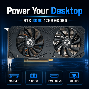 การ์ดจอ RTX 3060 ใหม่ 12GB GDDR6 192Bit พัดลมคู่ รองรับ 4K/8K สำหรับเล่นเกมบนเดสก์ท็อปพีซี-12nm PCIe 4.0 DP/ VRAM GDDR6 ขนาดใหญ่ 12GB - Product Image 6