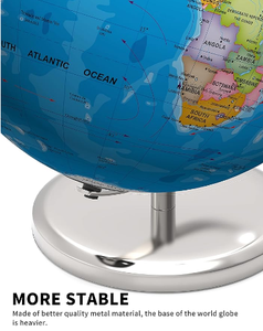 Globe mondial illuminé globes éducatifs avec <span class=keywords><strong>carte</strong></span> imprimée pour l'apprentissage en classe des enfants lampe globe LED avec base en métal stable - Product Image 5