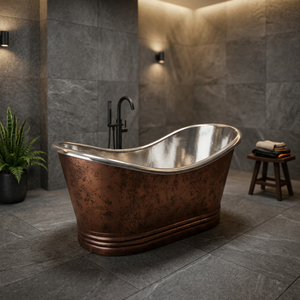 Comfort Classic Copper Soaking Tubs with Lid-Indian Home Crafts - Product Image 1