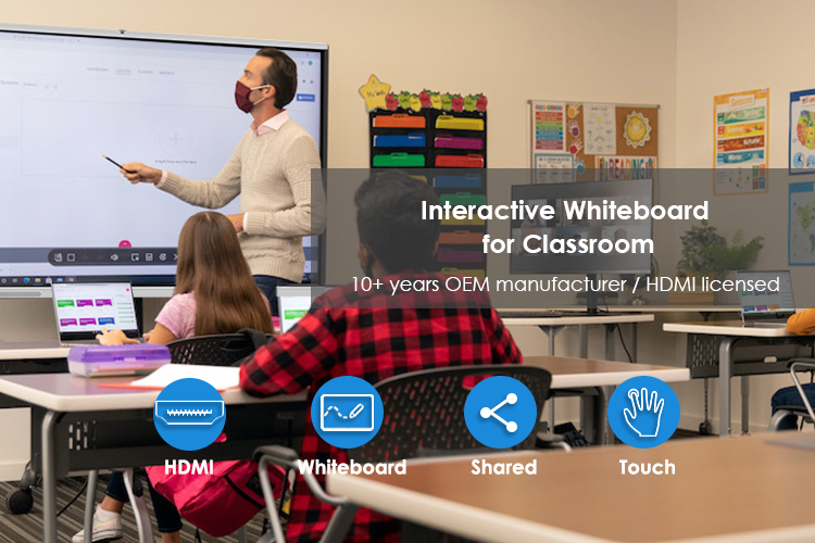 Smart 75 Inch Interactive Whiteboard For Office Video Conferencing 9