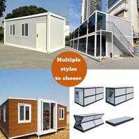 Module modulaire extensible 20 pieds 30 pieds 40 pieds Maisons préfabriquées pliables Module de vie moderne Maison conteneur pliable à plat