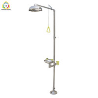 Harga Pabrik 304 Stainless Steel Shower dan Wastafel, Shower Pengaman, Stasiun Cuci Mata, Stasiun Cuci Mata Darurat dengan Pedal