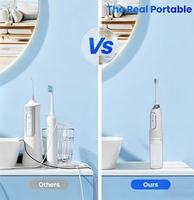 Brosse à dents électrique et irrigateur buccal 2-en-1 rechargeable par USB, étanche IPX7, 3 modes, jet d'eau UVC, pour usage quotidien, marque distributeur